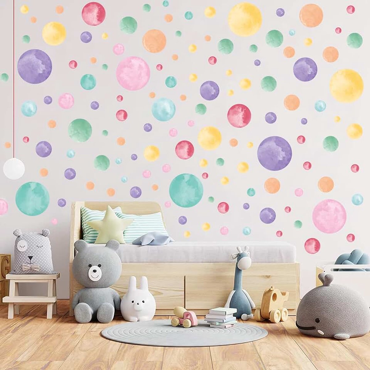 424 stuks muurtattoo stippen kinderkamer muursticker deco punten muursticker kinderkamer meisje jongen muursticker babykamer kleefpunten muursticker voor woonkamer kinderkamer decoratie babykamer