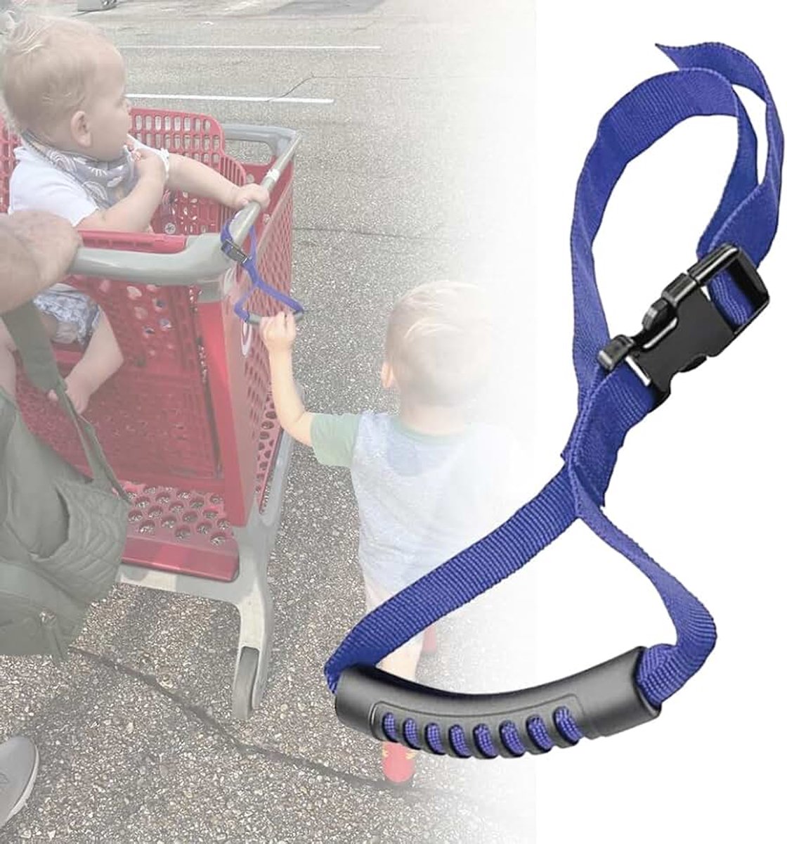 Veiligheidspolsband, anti-verloren, verstelbare polsband voor kinderwagens, wagons, winkelwagentjes en reizen