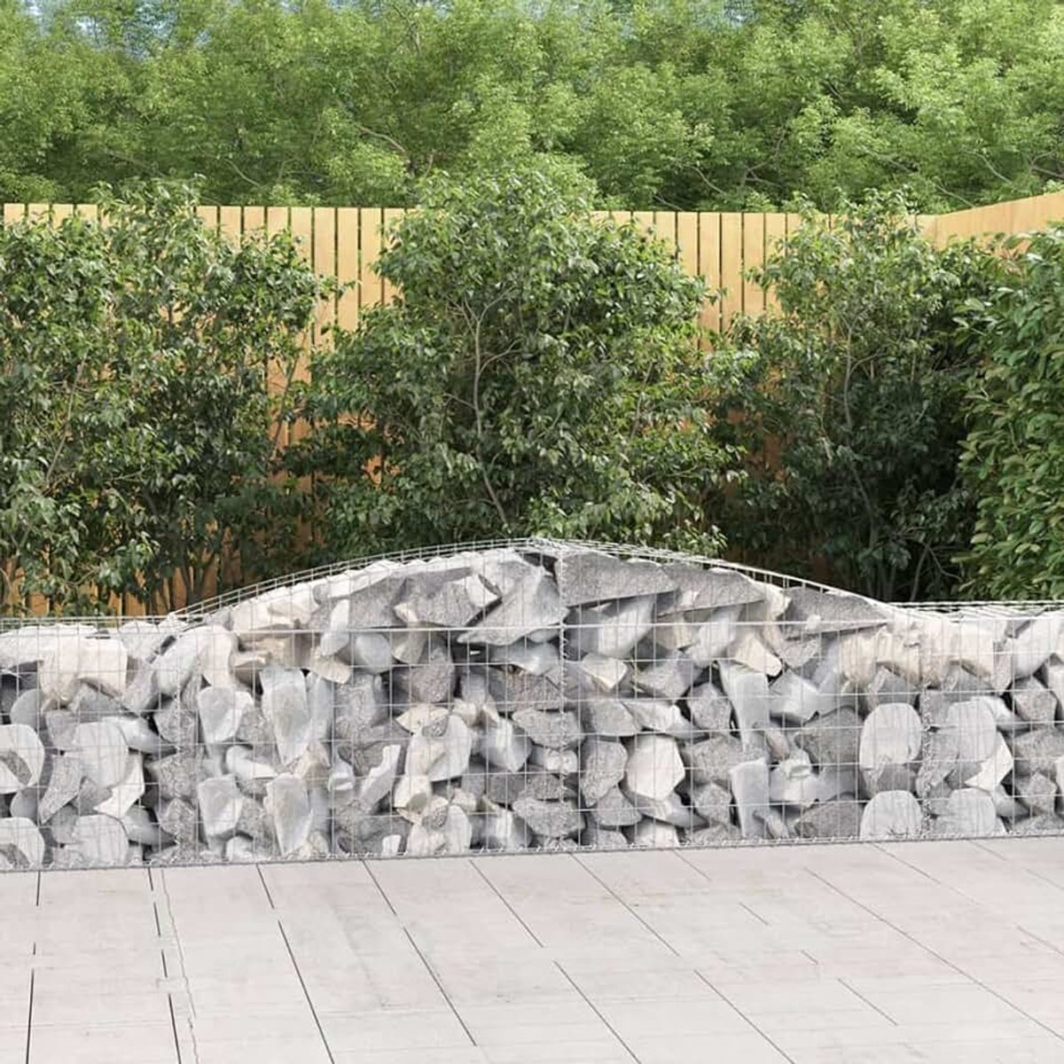 Schanskorven met hoge boog 4 stuks. Steenkorf draadmand schanskorven schanskorfhaak schanskorven voor tuin 400x50x60/80cm verzinkt ijzer