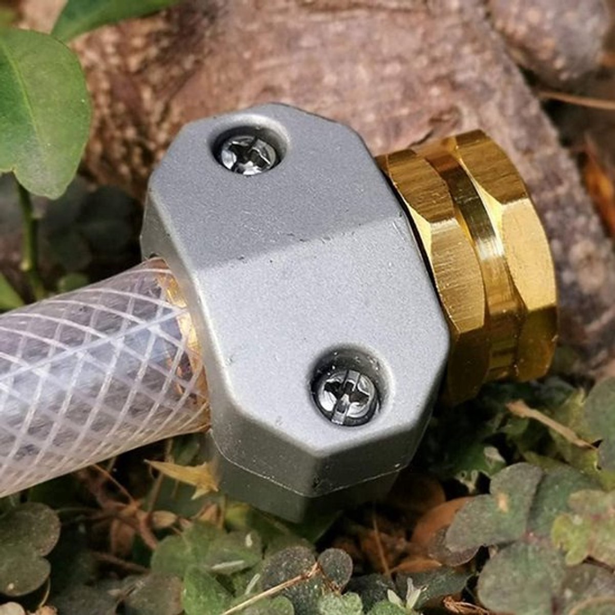 - Tuinslang Reparatie Fittings - Zink en Aluminium Mannelijke Connector - Water Slang Reparatie - 2 Pack - Geschikt voor Tuinslangen - Zilver Zwart.