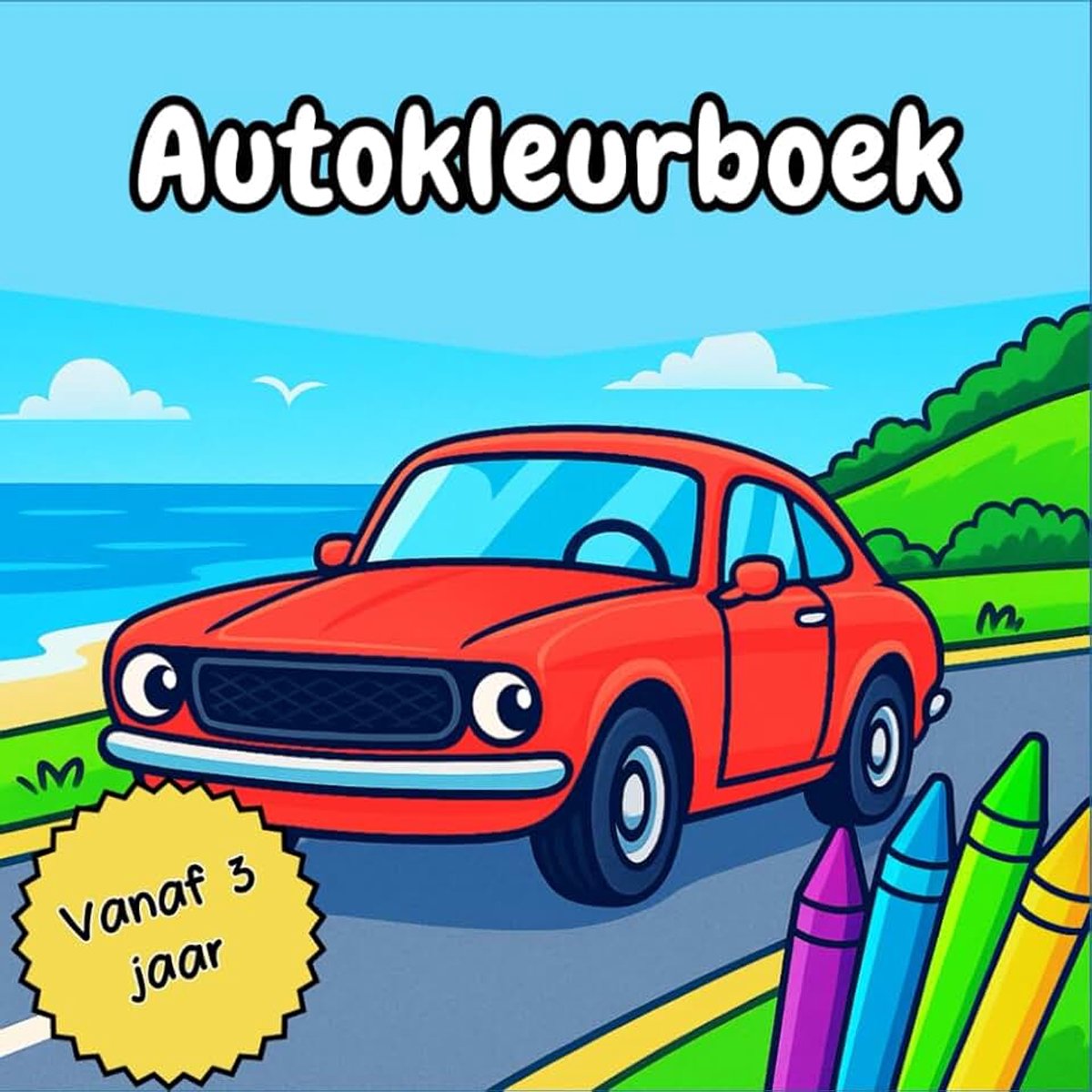 KLEURBOEK: Klassieke en moderne auto's om in te kleuren – Creatieve activiteiten voor kinderen vanaf 3 jaar