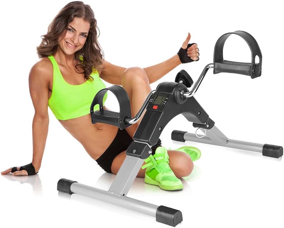2-in-1 voor thuis met trainingstouw, armmaat en billetraining, ook stepper voor fitness voor senioren en beginners