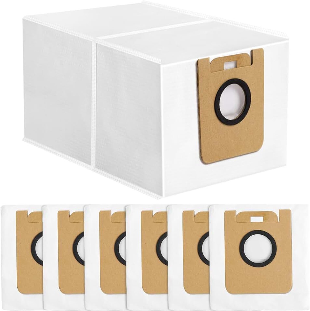 6 stuks stofzakken compatibel met Dreame D10 Plus/D10s Plus/Z10 Pro/L10 Plus robotstofzuiger, grote capaciteit vervangende stofzakken, 3-laags constructie om scheuren te voorkomen