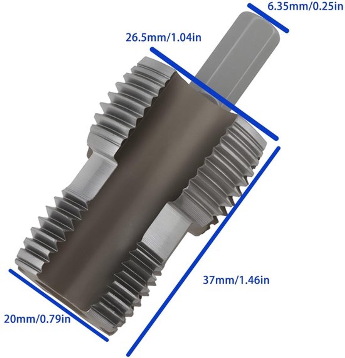 PVC-Pijp Geïntegreerde Draadsnijder 20x26.5x6.35mm - Waterpijp - Draadverwerking - Stalen Structuur - Duurzaam - Geschikt voor Thuis en Bouwplaats