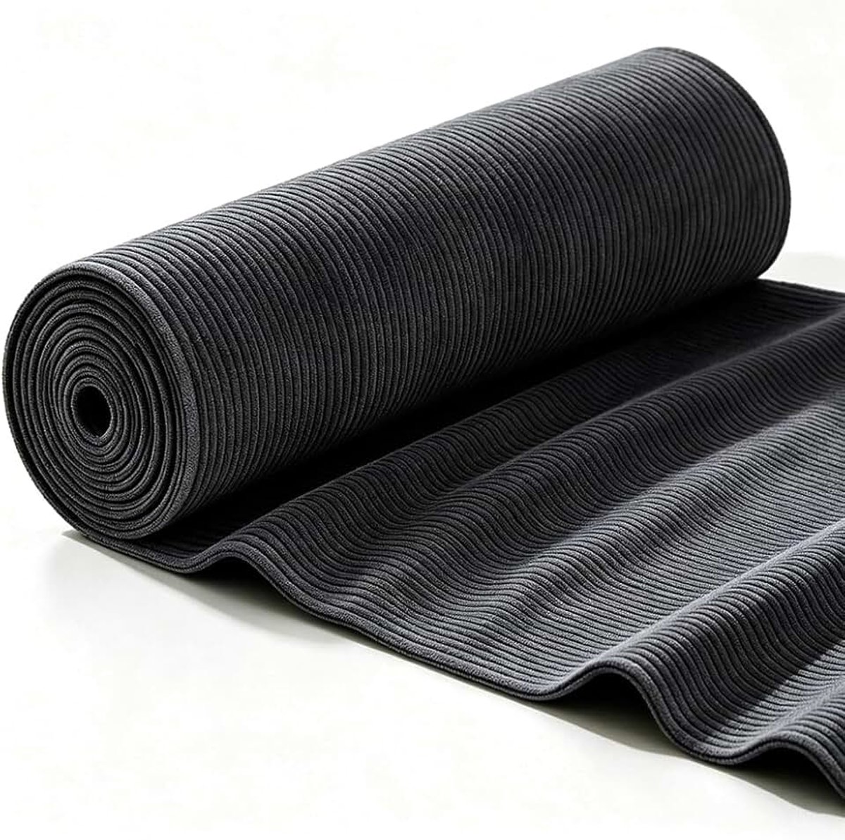 Stof per meter corduroy stof - bekledingsstof per meter, stoffen om te naaien, corduroy, decoratieve stof, gordijnstof, meubelstoffen voor bank, deken, beddengoed en kussensloop (donkergrijs, 2 m x