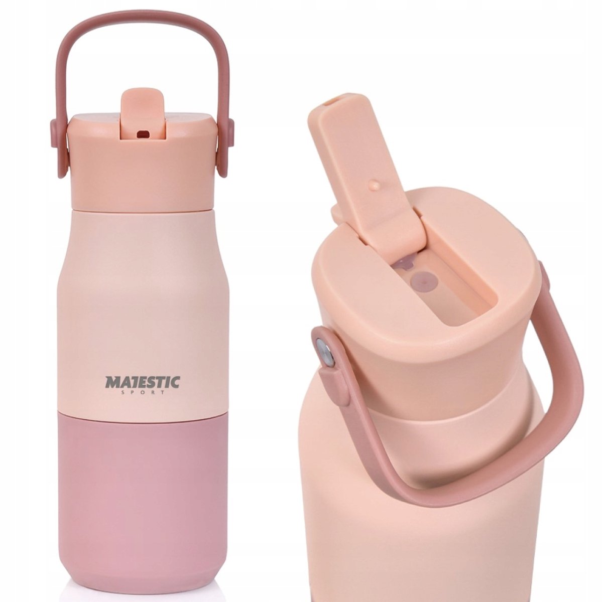 Majestic Sport Silly Thermosfles 360ml met Rietje - Roze