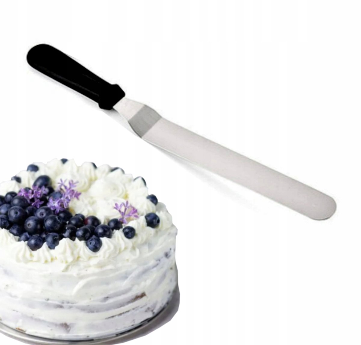 Zwarte taartschep 32 cm - roestvrij staal, ABS handvat