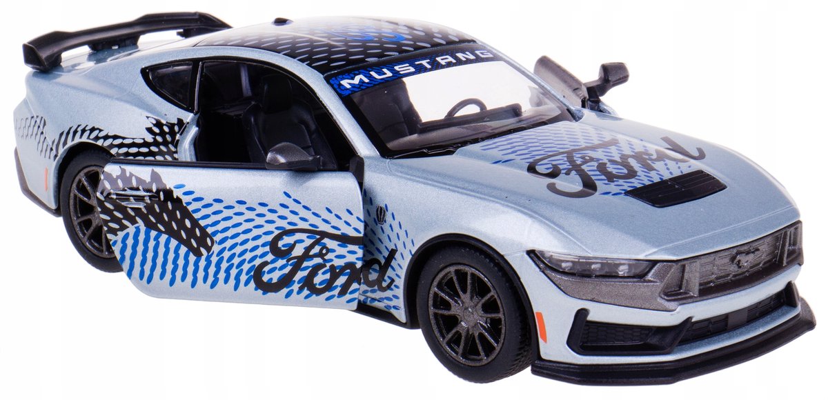 Kinsmart 2024 Ford Mustang Dark Horse Metaal 1:38 Zilver