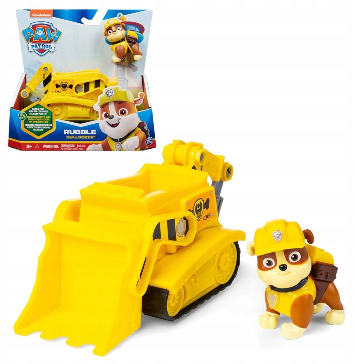 Psi Patrol Rubble Bulldozer met Figuur - Duurzaam Speelgoed
