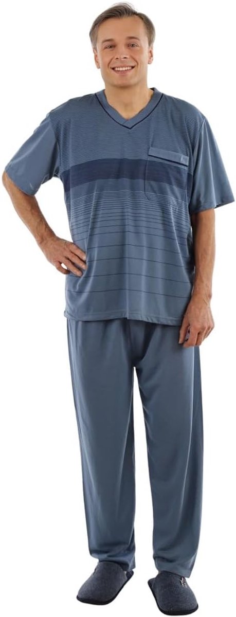Pyjama voor heren, korte mouwen en lange mouwen, maat M tot XXXL