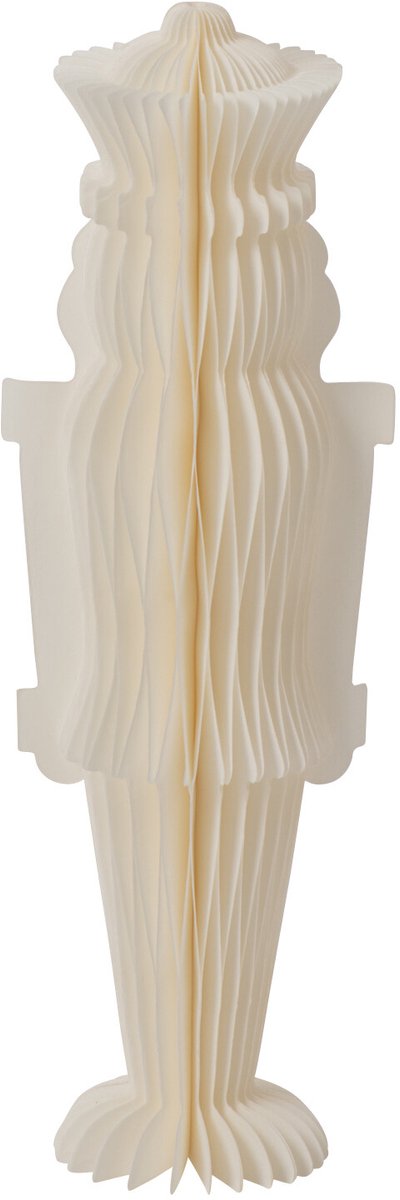 J-Line decoratie Notenkraker - papier - wit - small