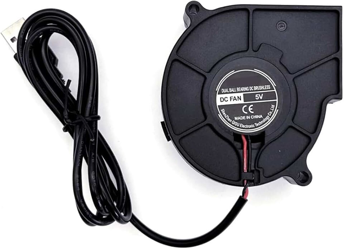 75 x 75 x 30 mm USB-Ventilator - 7,5 cm Stille Mini-Ventilator Voor 3D-Printer, 5V DC, Borstelloze Behuizingsventilator
