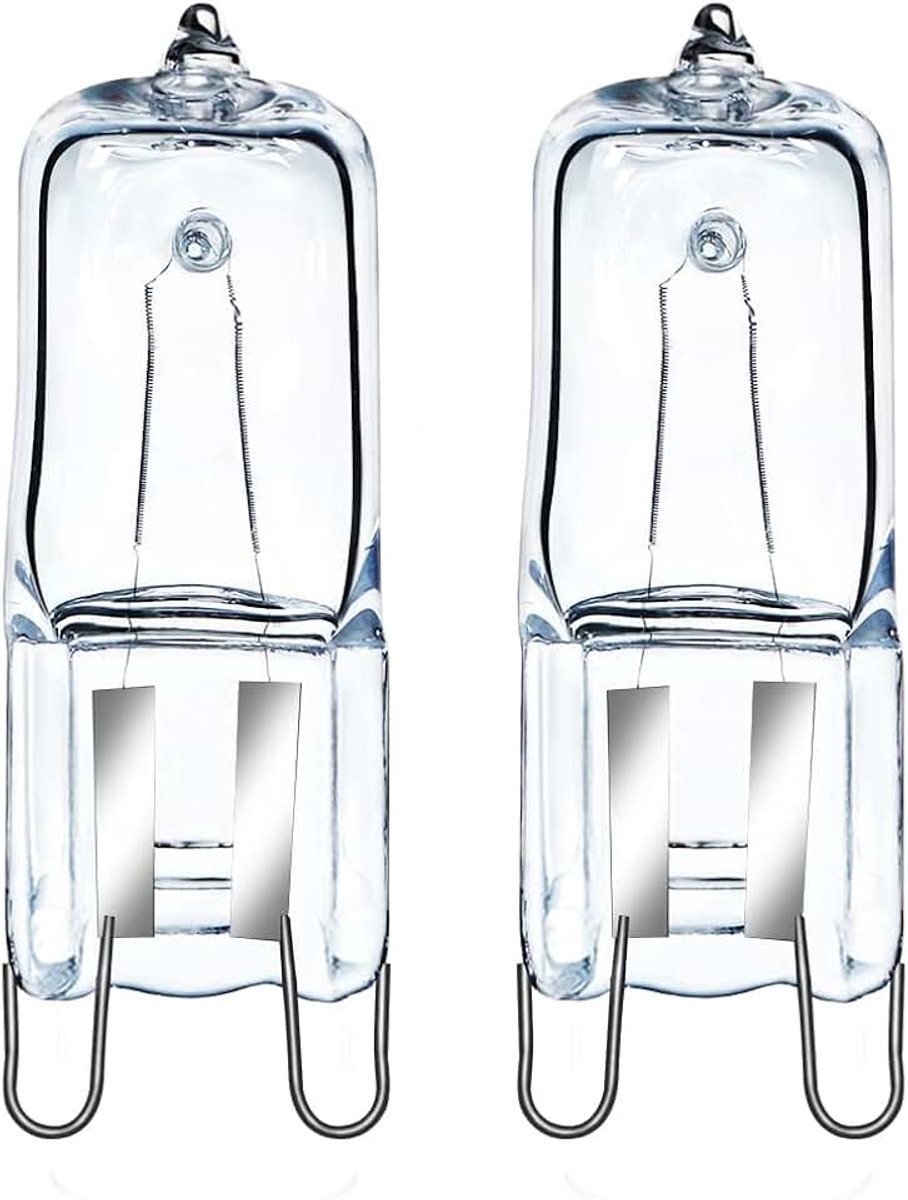 Halogeen G9 Ovenlampen, 40 W, 230 V, G9, halogeenlamp, 300 graden C, warmtetolerante lamp, 40 W, fornuislamp voor Neff, Zanussi, Bosch, AEG en magnetrontoepassingen, 2 stuks
