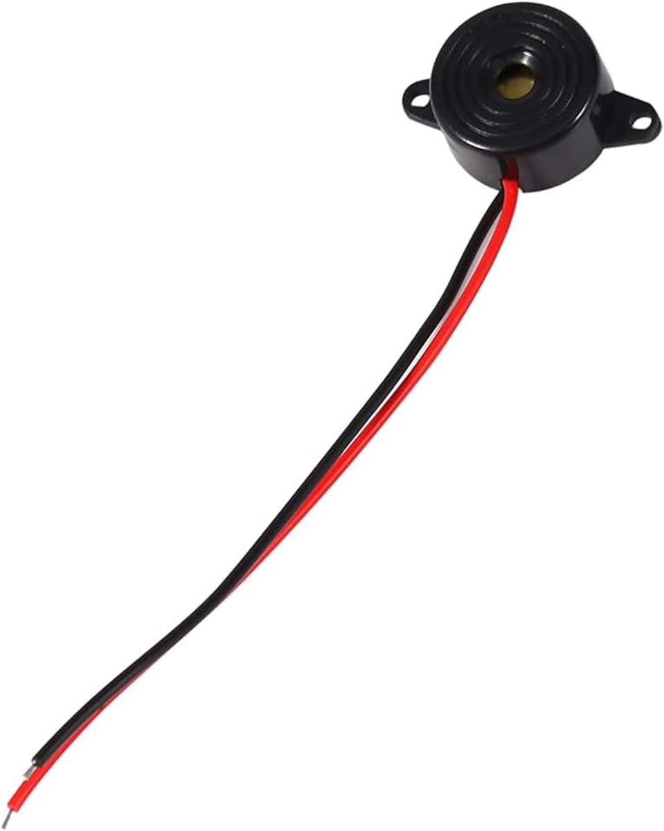 3-24V piëzo elektronische zoemer, 100mm actieve piëzo elektronische zoemer alarm DC actieve zoemer voor circuits continu geluid elektronisch