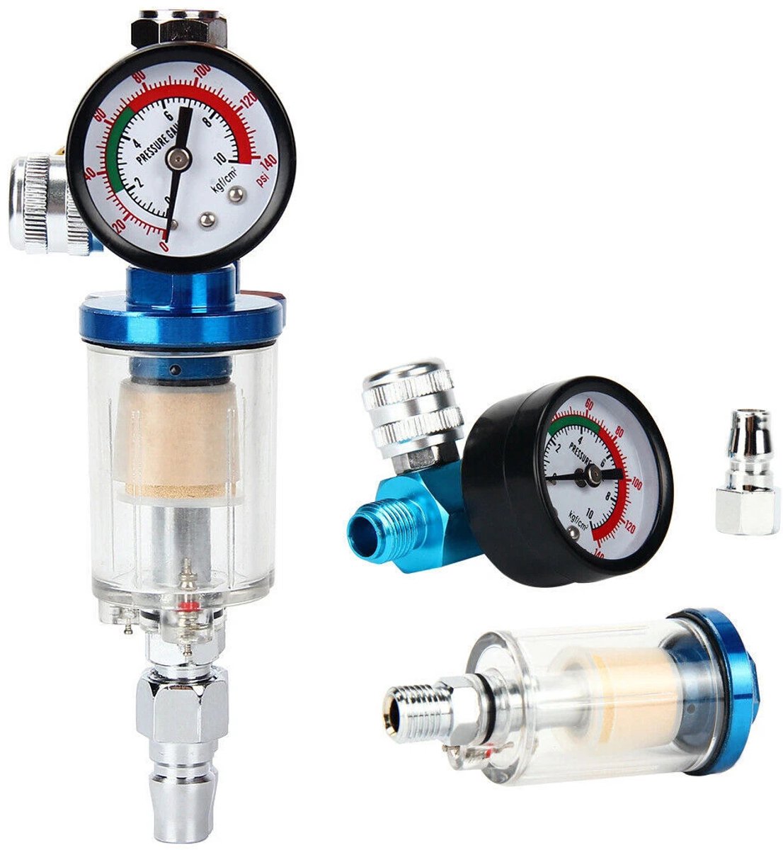 1/4-inch persluchtdrukregelaar - filter - olie-waterafscheider - regelklep voor verfspuitpistool