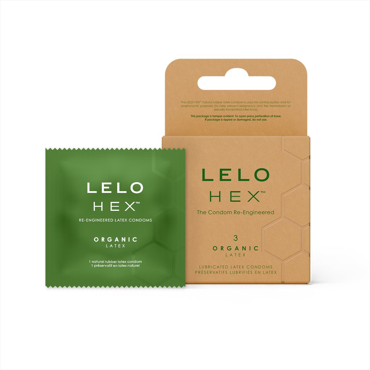 LELO HEX Organic - condooms - 54 mm - 3 stuks