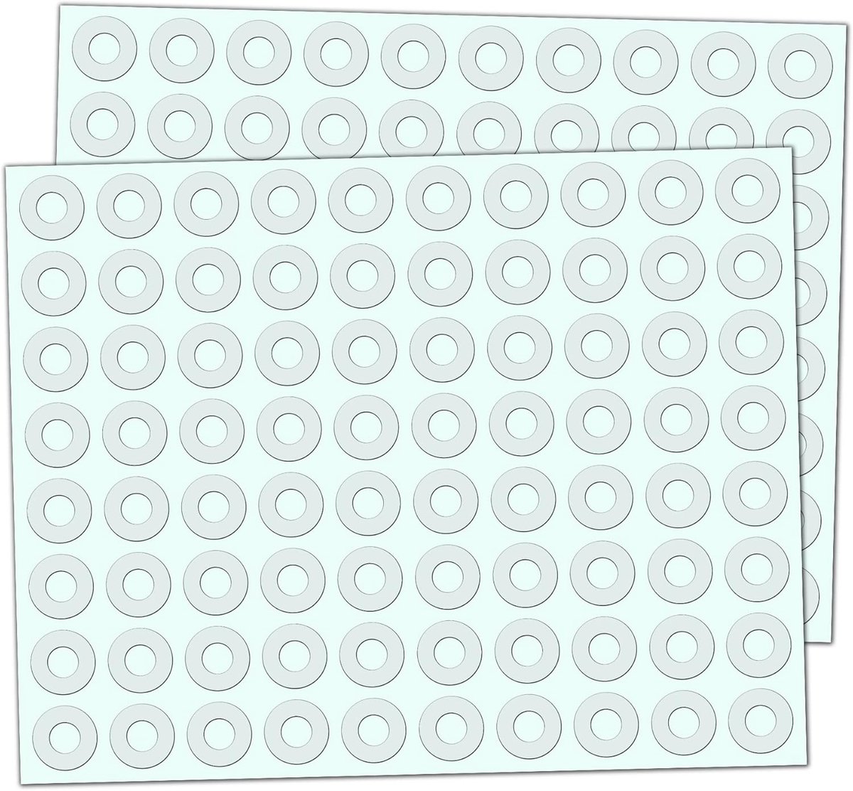Versterkingsringen Zelfklevend Verstevigde Reinforcement Stickers Ring Labels, Scheurvast - Transparant