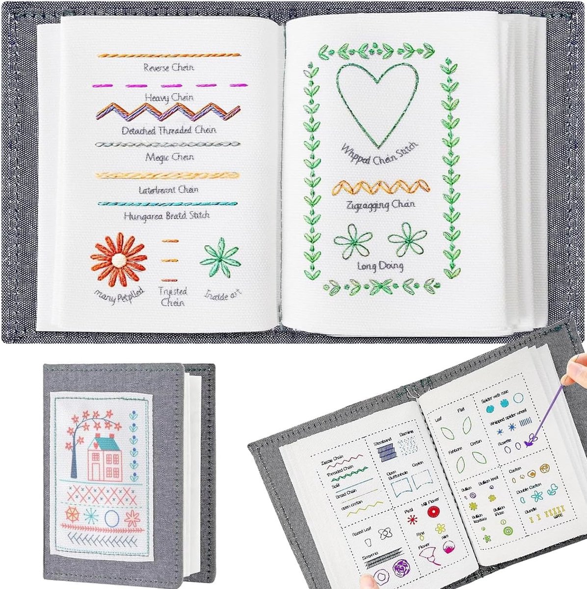 Borduurboek voor doe-het-zelvers, beginners, borduurwerk, creatieve naaiboeken, voor beginners.