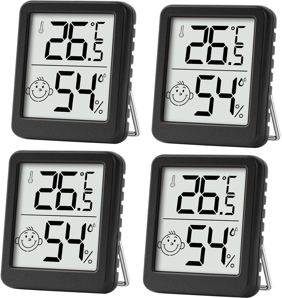 Hygrometer, binnenthermometer, mini-lcd digitale thermometer, kamerthermometer, temperatuurmonitor en vochtigheidsmeter voor thuis, kantoor, broeikas, wijnkelder