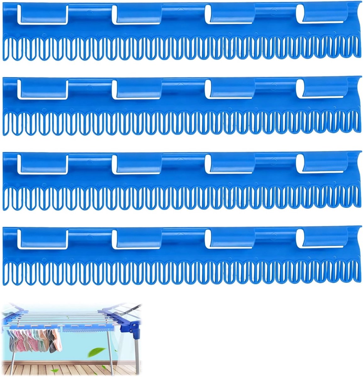 4 stuks sokkenhouder wasrek blauw kunststof sokkendroger sokkenklemmen voor wasmachine en droger sokkenhanger wasrek sokkenclips voor wasmachine wasdroger