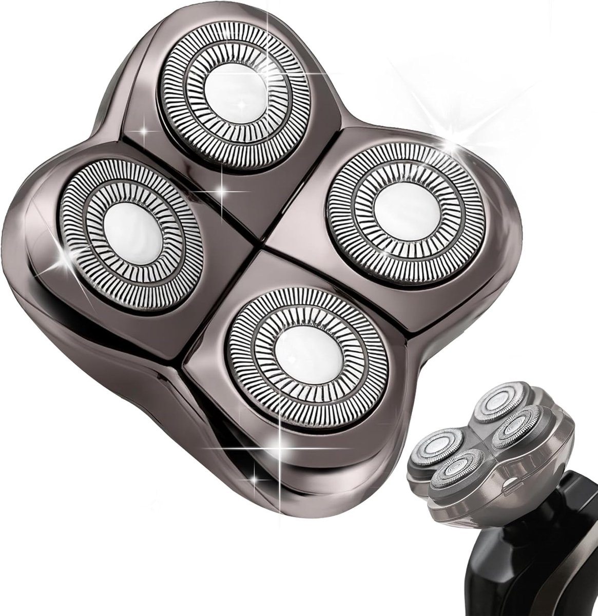 Vervangende scheerkop 4D - compatibel met Skull Shaver Pitbull Gold PRO Silver Platinum - waterdicht - SnelShoppen