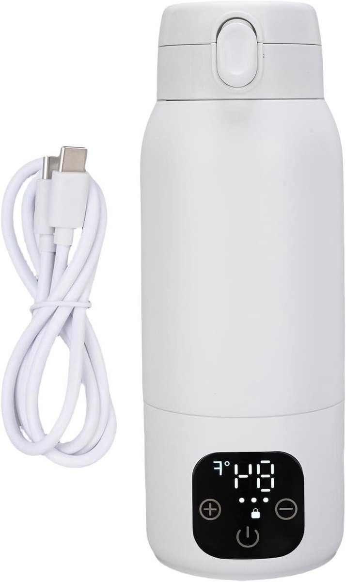 Reis Waterkoker - Draagbare Ketel - Warme Dranken Maken - Instelbare Temperatuur - 500ml - Zilver