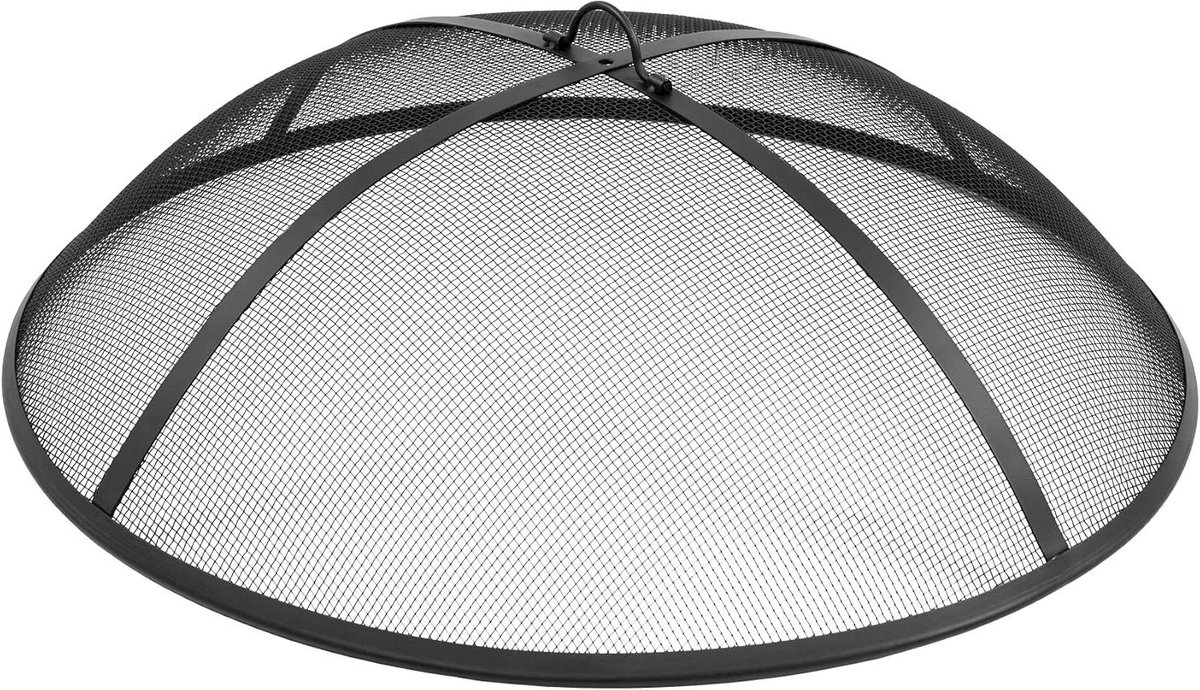 Vuurkorf Deksel - Vonkenscherm Ember Guard - Buiten Verwarmen - Stevig Staal Gaas - 36 Inch Diameter - Zwart