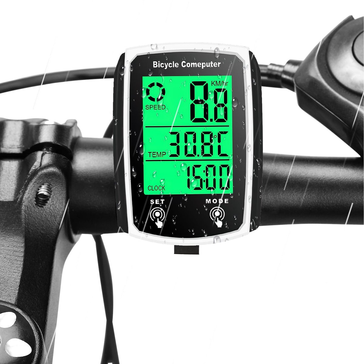 Fietscomputer 19 Functies - Bedrade Snelheidsmeter - IP54 Waterdicht - Perfect voor MTB en Racefiets - SnelShoppen