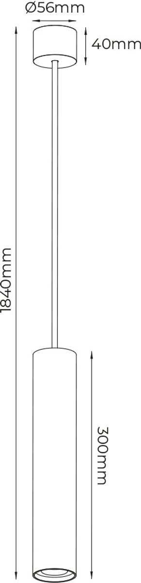 Fantasia Tabora hanglamp koker GU10 zwart/geborsteld brons