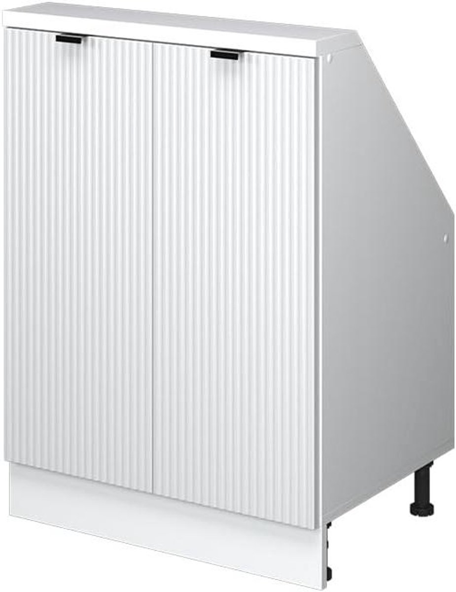 Opbergkast schuin dak - Kast met deuren - Stijlvolle opbergruimte - Met schuin dak design - 60 x 81.5 cm