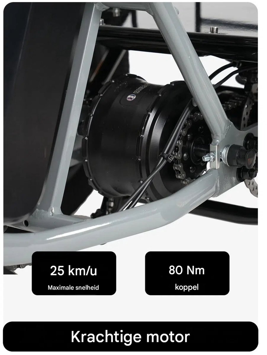 SMARTAI 16 Inch 48V 20Ah Accu Famille elektrische longtail transportfiets - 100km Bereik thumbnail 4