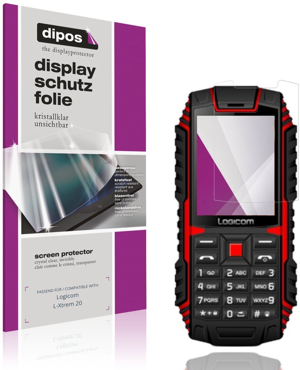 dipos – 4x Beschermfolie geschikt voor Logicom L-Xtrem 20 | Krasbestendige & heldere Screenprotector Ultra-Thin