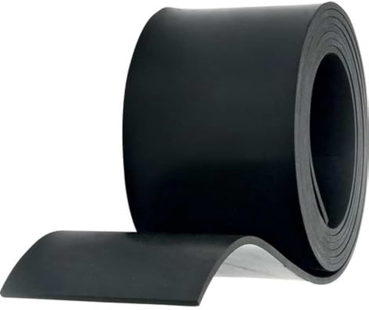 Rubberen matrol (EPDM), rubberen plaat, ideale rubberen strip in 20 cm (B) x 1 m (L) x 5 mm (T), flexibel en weerbestendig, perfect voor garagevloeren, afdichting, isolatie, randen, reparaties
