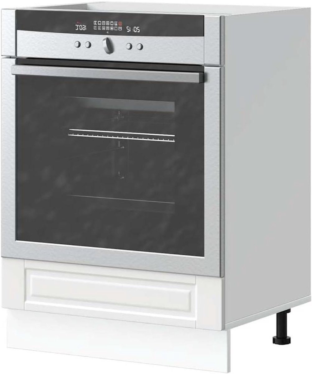 Ovenkast Keuken - Keukenblok Kast - Keuken Organiseren - Verstelbare Poten - 60 x 46 x 81.5 cm - Wit