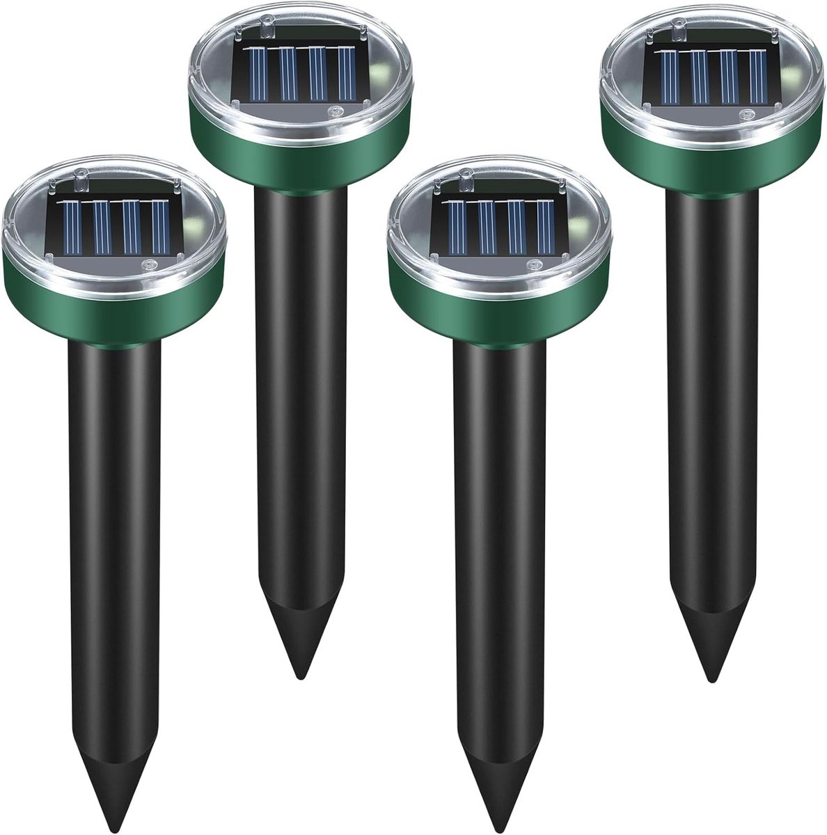 Muggenverdelger Geschikt voor gazon - Ultrasone muggenverdelger, op zonne-energie, Geschikt voor tuinen en terrassen, 4-pack