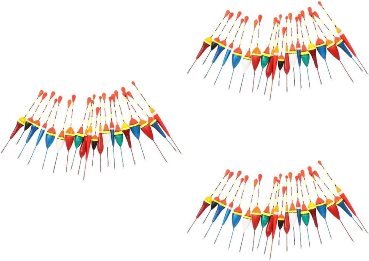 Vissen Dobbers - Dobbers Visgerei - Vissen Met Levendaas - Sterke Lijngrip - 60 Stuks - Diverse Kleuren
