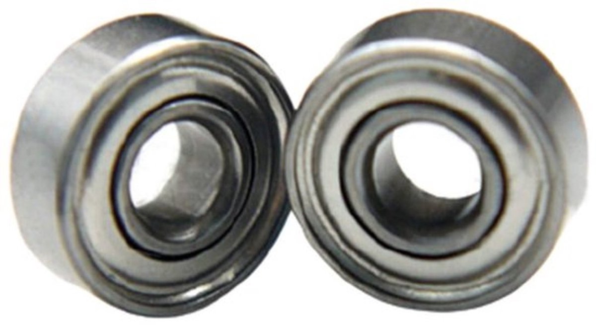 Diepe Groef Kogellager - Klein Lager - 608ZZ - IJzeren Cover - Koolstofstaal - Zilver - 8x22x7mm - 2 stuks - Geschikt voor - Oude Model - Compatibel product - Oude Kleur.
