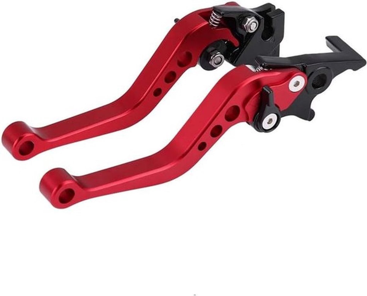 - Universele motorfiets remhendel - Aluminium koppelingshendel - CNC handvat - Rood - 22 mm remhendel - Geschikt voor motorfietsen - Handgreep met remtrommel - Verbeterde grip - Duurzaam materiaal - Eenvoudige installatie