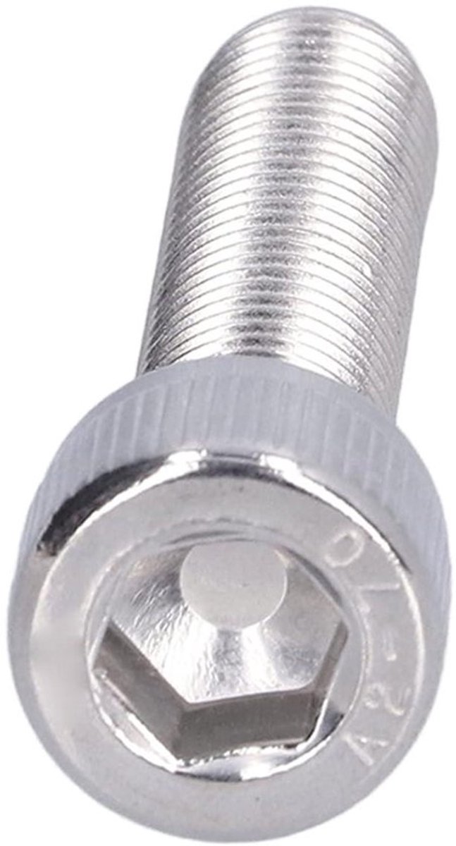 Zeskantbouten Roestvrij Staal - M10 - 1,25mm Pitch - DIN 912 - 4 Stuks - Voor Autocarrosserie/Bumpers - Strakke Bevestiging - Hexbouten