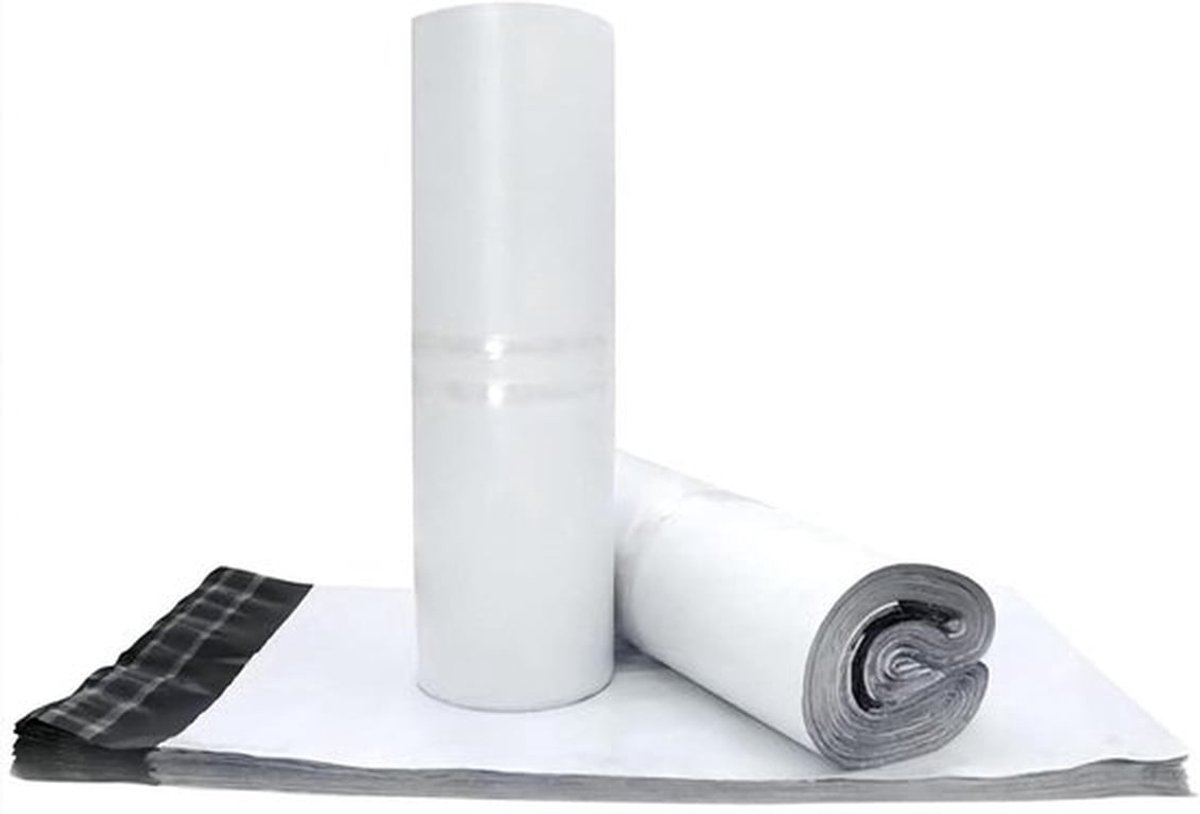 100 stuks verzendzakken van PE-materiaal, Seal Pack-verpakking, waterdichte en vochtbestendige enveloppen - wit 20x30 cm