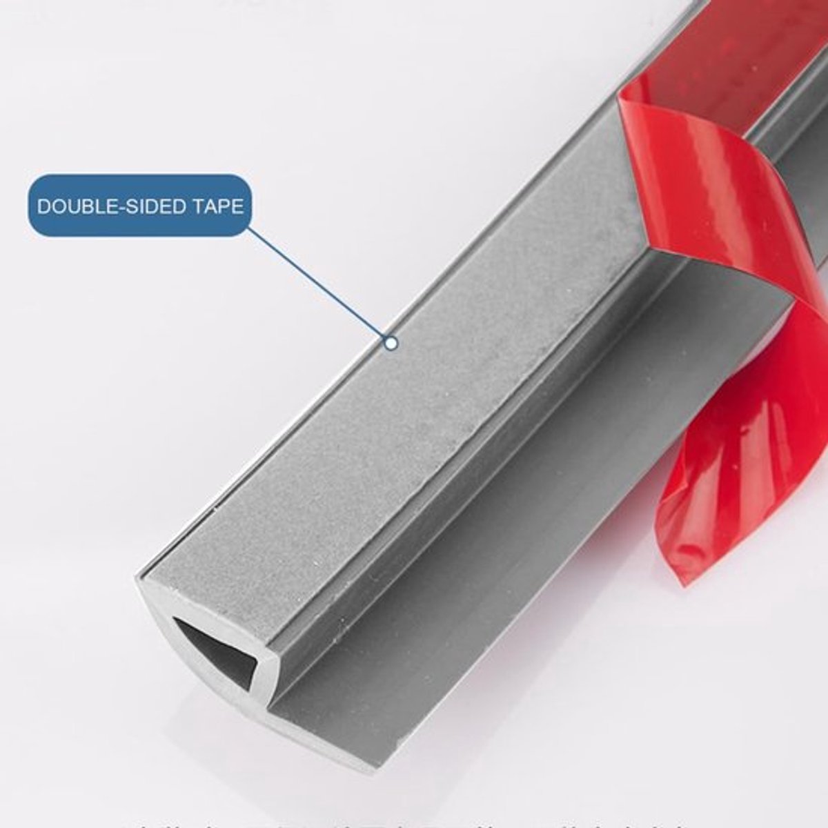 1M overgangsprofiel zelfklevend PVC overgangsstrip drempelstrip overgangsstrip zelfklevend eindprofiel drempelhoogteverstellingsprofiel hoogte tussen 7-10 mm (grijs)