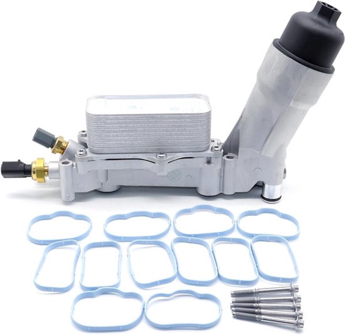 Upgrade Aluminium Motorolie Koeler Filterhuis Adapter Kit voor Dodge Ram, Challenger, Jeep Wrangler en Grand Cherokee 2011-2016 - Verbeterde Koeling, Duurzaam Ontwerp, Eenvoudige Installatie