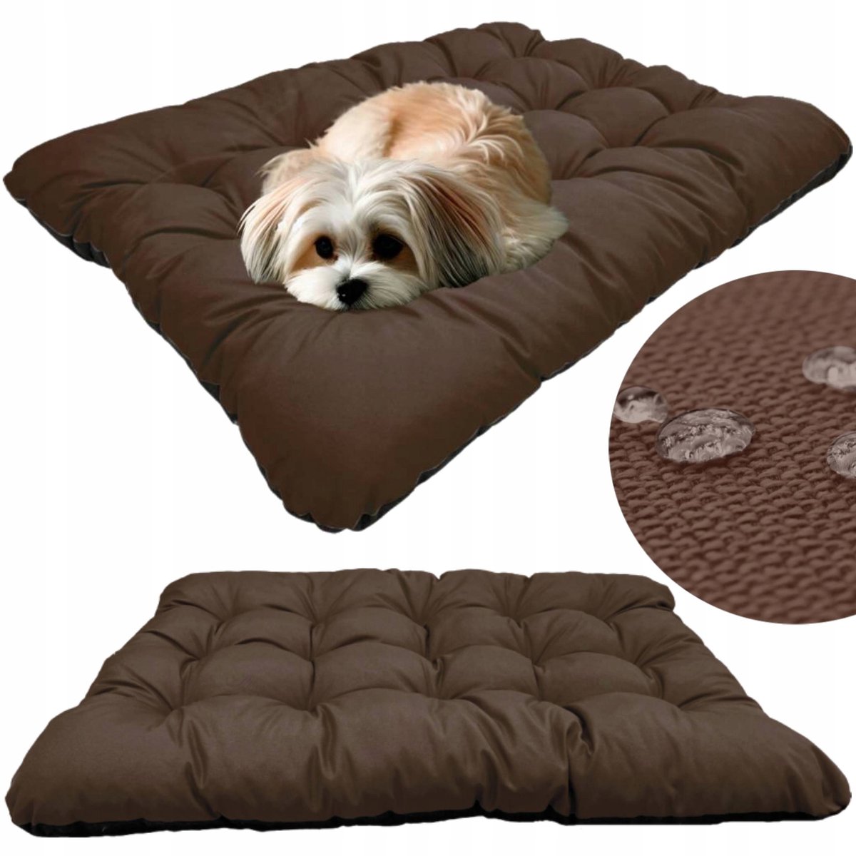 Waterdicht Hondenkussen Bruin 80x60cm - Comfortabel en duurzaam