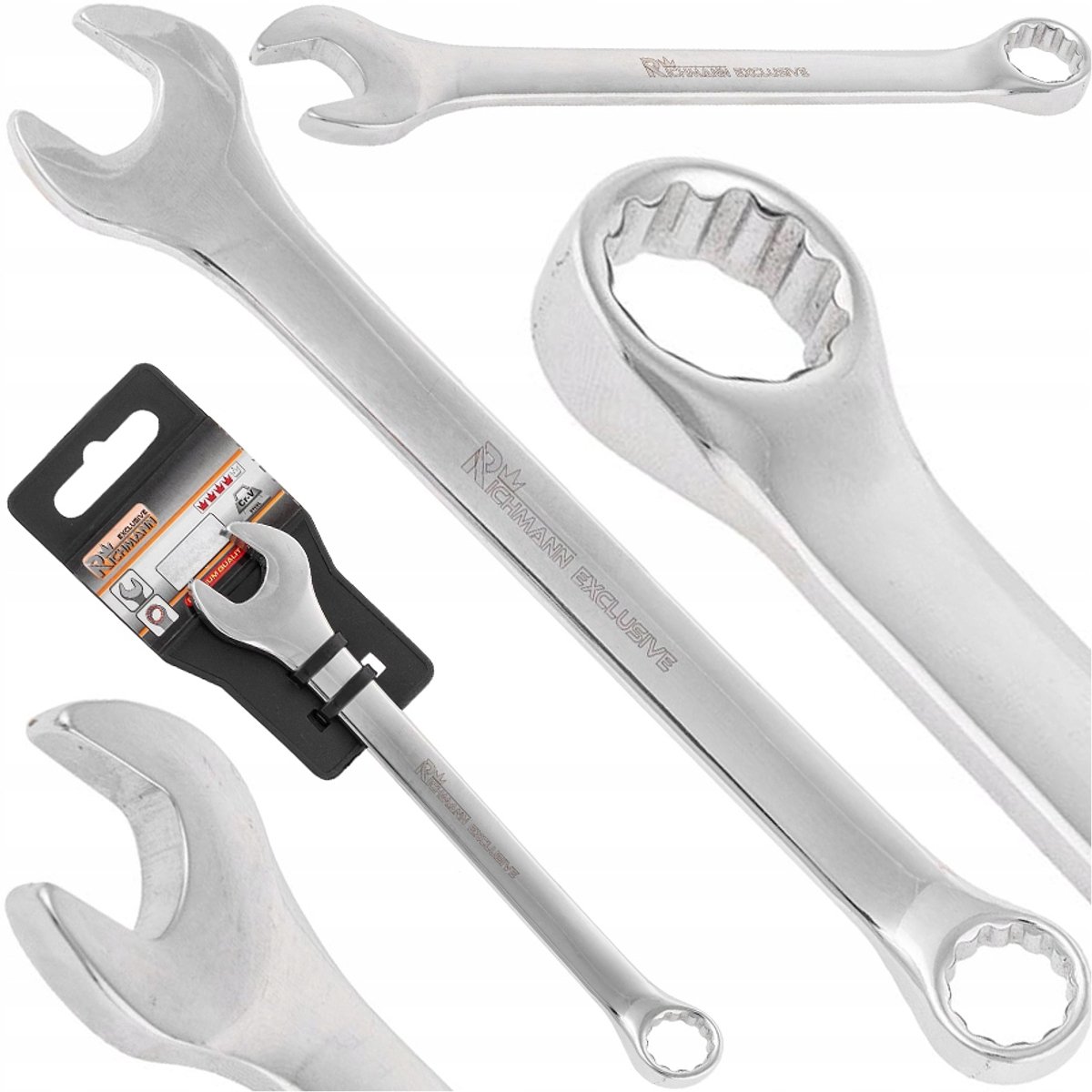 Massieve ring- en dopsleutel CR-V 22 mm
