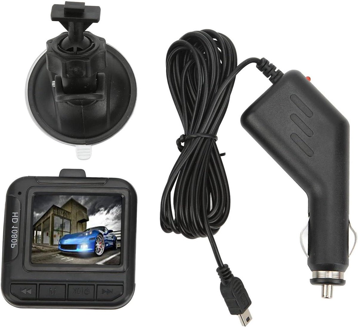 Rijdende Recorder - Dash Cam - Veilig Rijden - Bewegingsdetectie - 16 Inch Scherm - Zwart