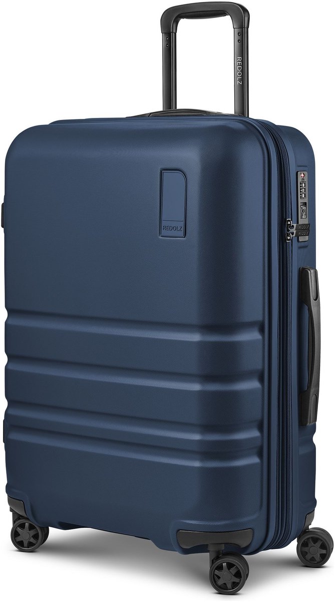 Redolz Pro ABS 4 wielen Trolley 65 cm met uitbreidingsplooi - Harde bagage - TSA slot - navy