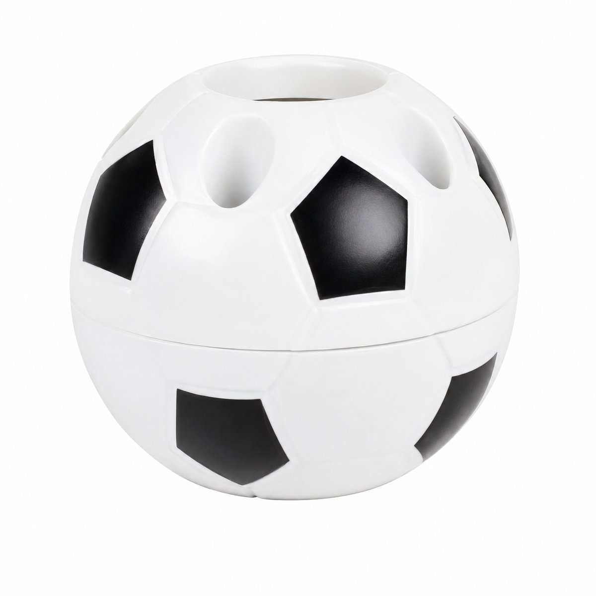 Pennenbakje - Multifunctionele Bureau Organizer in Voetbal Design - Penhouder voor Kantoor en Kinderkamer - Zwart Wit
