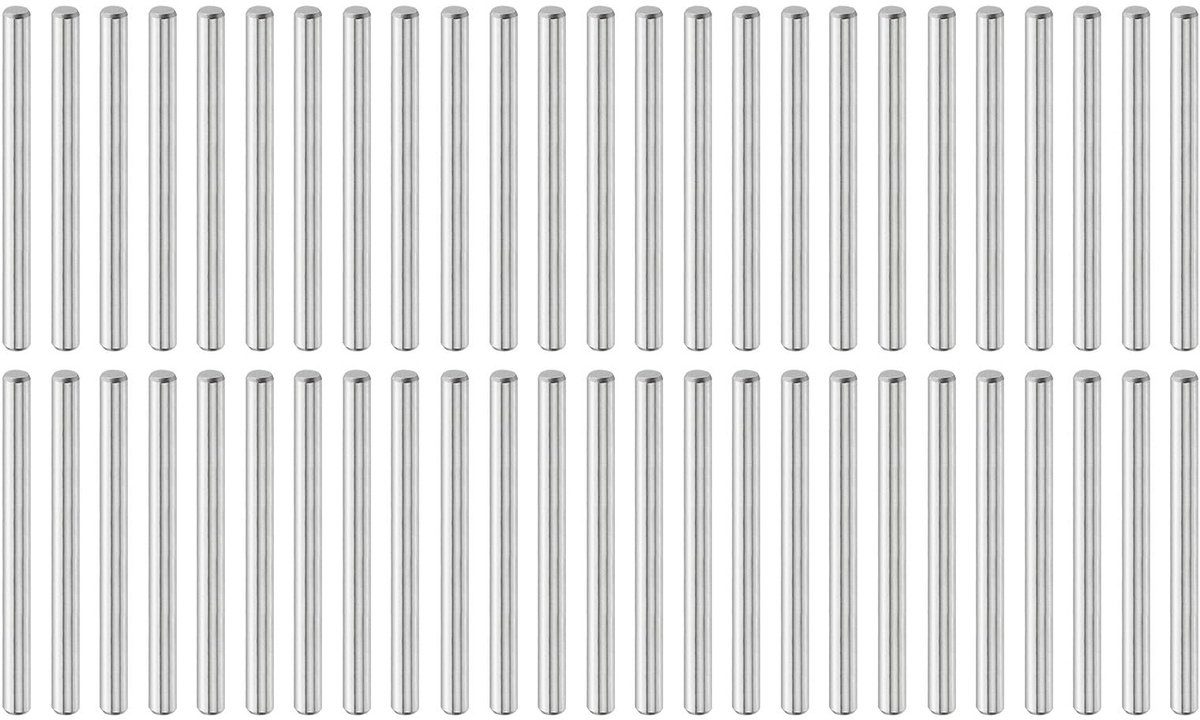 50 stuks cilinderpennen roestvrij, 4 mm x 50 mm plugpennen spanpen, 304 roestvrij stalen metalen pennen, zilverkleurige paspen bouten metaal voor doe-het-zelf, meubels, knutselprojecten