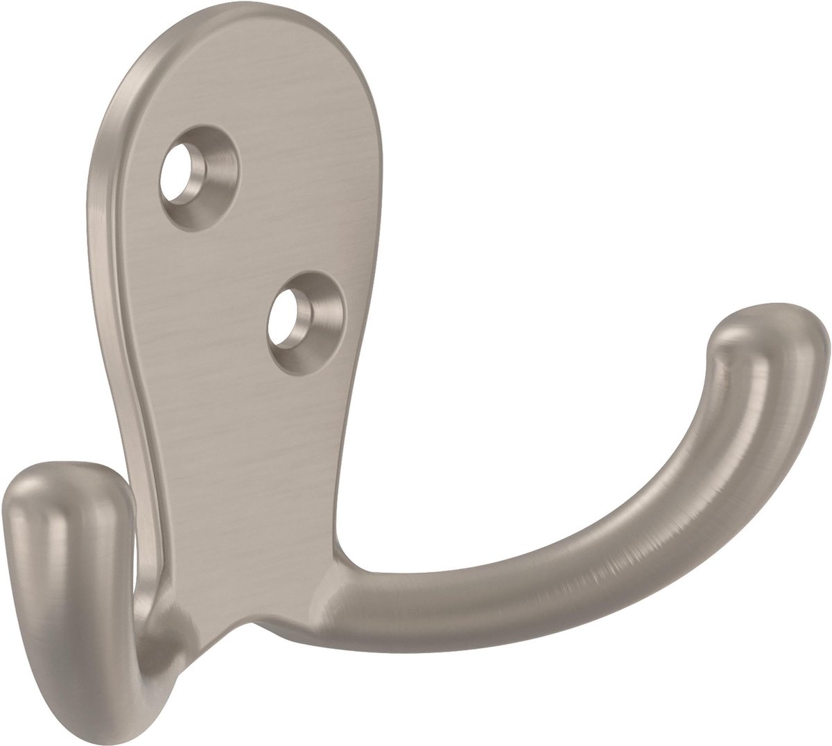 Dubbele Wandhaken 2-Prong Jas/Hoed Nikkel Haken voor Opknoping Wall Mount Hanger Kleding, Portemonnee, Tas, Handdoek Organisatie Decoratieve Wandhaken B12092K-NIC-C
