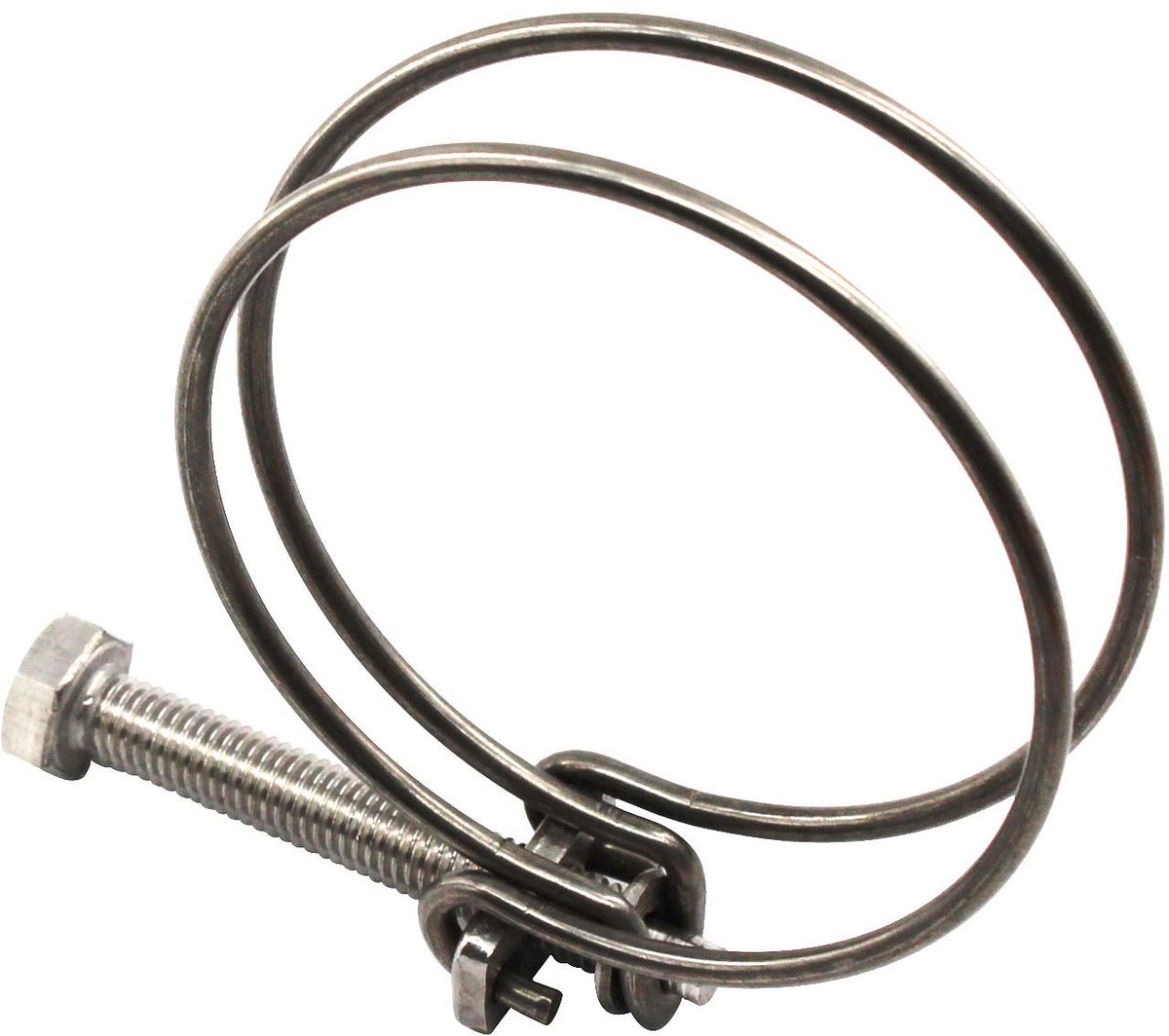 (10 stuks) 22-25mm Dubbele Draad Slang Klem Pijp Buis Klemmen 304 Rvs Slangklemmen